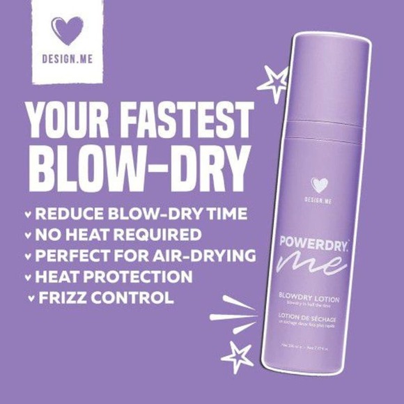 Design.Me PowerDry Me Blowdry Lotion 3.4 oz - Picture 2 of 4